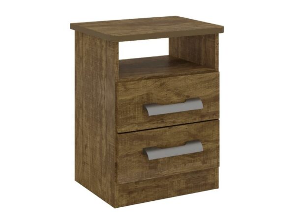 Mesa de cabeceira Firenze 2 gavetas – Ipê