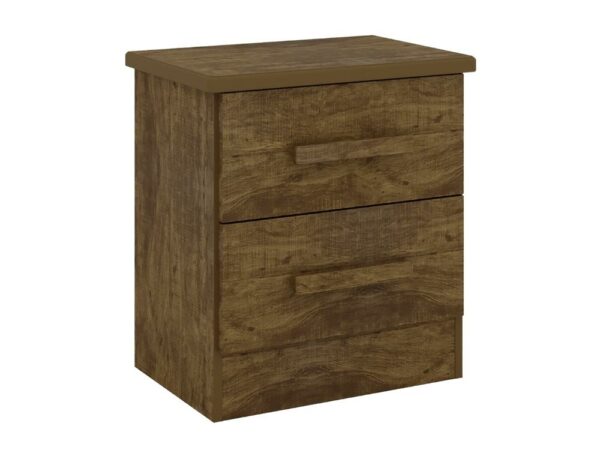 Mesa de cabeceira New Athos 2 gavetas – Ipê