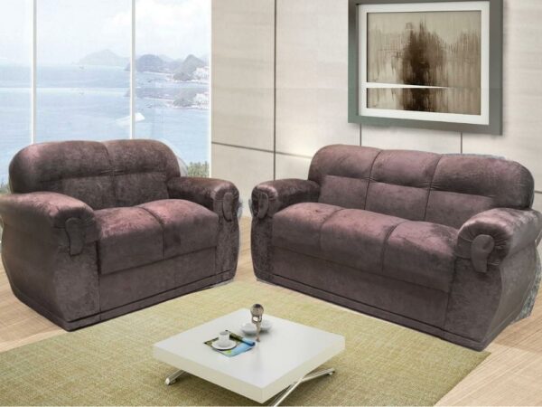 Conjunto Sofá 2 x 3 lugares Brasil – Marrom Suede