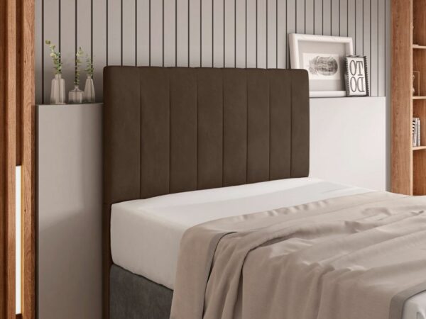 Cabeceira Itália Queen - Marrom Veludo