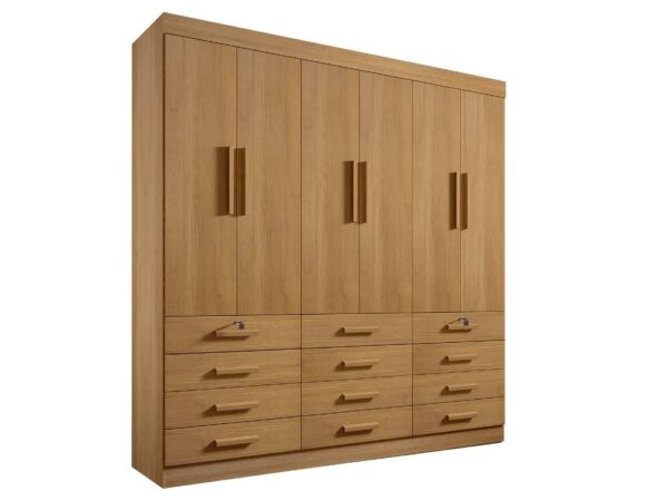 Guarda-Roupa Mônaco 6 portas e 12 gavetas – Cinamomo
