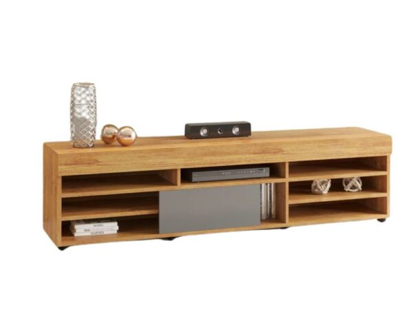 Rack Bela 55” – Mel/Cinza