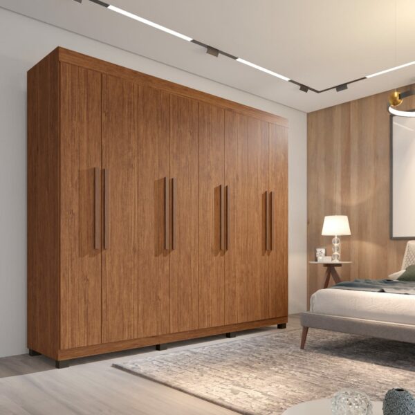 Guarda Roupa Casal 8 Portas e 04 Gavetas Milano Premium Cinamomo Imop